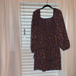 Elegant Multicolor Long Sleeve Dress